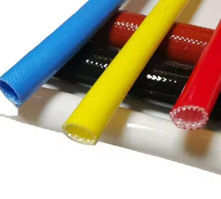 Manicotto in fibra di vetro siliconica con temperatura nominale di 200°C, resistenza dielettrica di 1,5 kV e eccellente resistenza all'invecchiamento per la protezione dei cavi