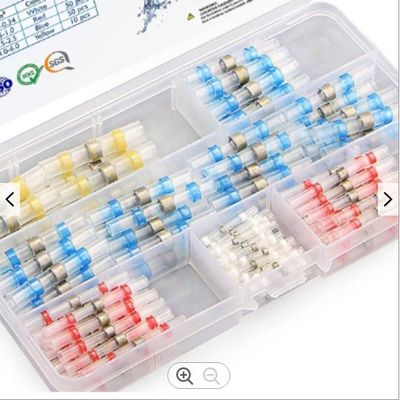 Un buon prezzo. Connettore degli strizzacervelli di calore 14-12AWG, connettori impermeabili rossi del cavo degli strizzacervelli di calore con la manica di saldatura in linea