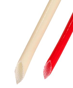 Un buon prezzo. 50 mm Larghezza UL94V0 Infiammabilità Calore Resistente manica in fibra di vetro di silicone per la protezione del filo elettrico in linea
