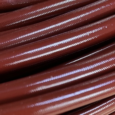 Un buon prezzo. rosso di Brown della manica della vetroresina del silicone di 8mm intrecciato ricoperto in linea
