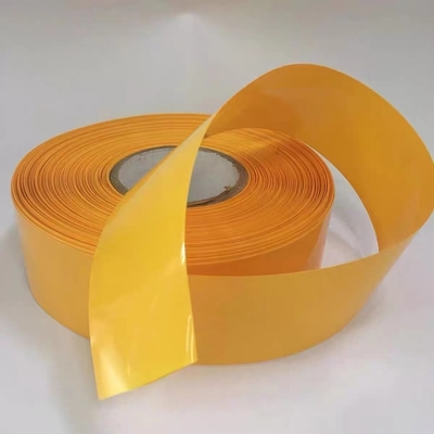 Un buon prezzo. Protezione gialla dell'isolamento del PVC dell'involucro 18650 0.12mm degli strizzacervelli della batteria di 400mm in linea