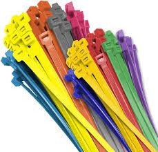 Un buon prezzo. Auto PA66 che chiude i legami a chiave colorati differenti 250mm resistenti UV di nylon dello zip delle fascette ferma-cavo 1mm in linea